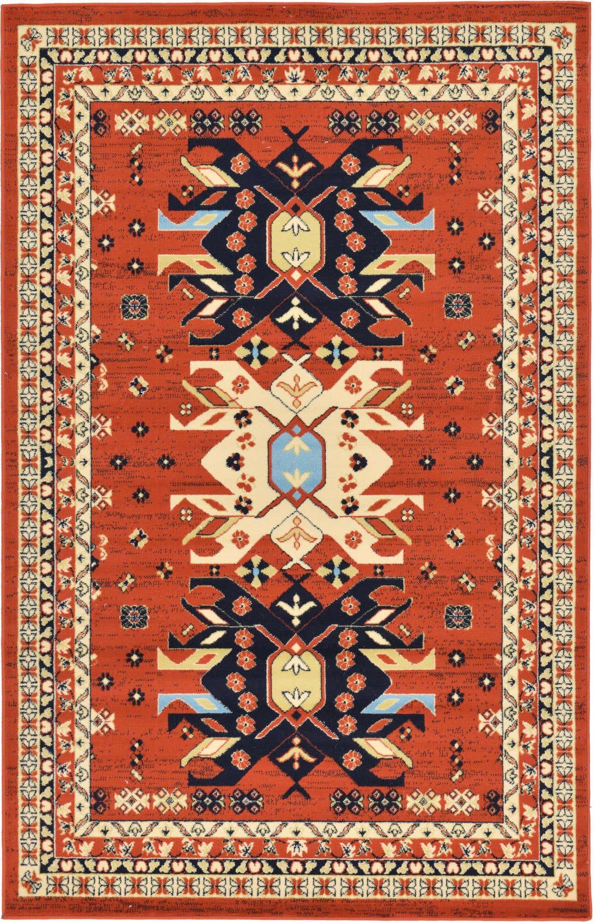 Rechteck Teppich Heriz Design in Rot von Hadorn™ - Lifestyle Image