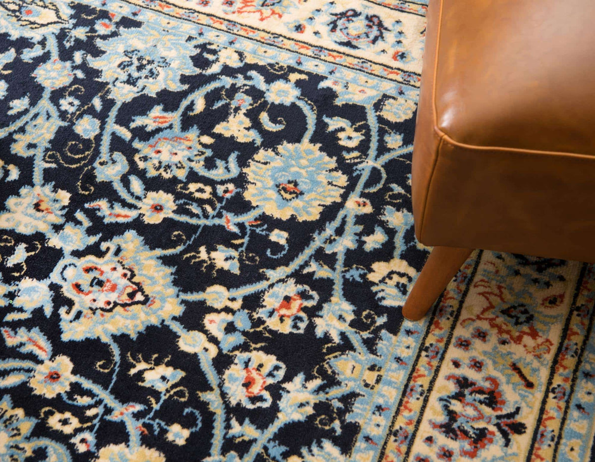 Rechteck Teppich Kashan Design in Blau von Hadorn™ - Lifestyle Image