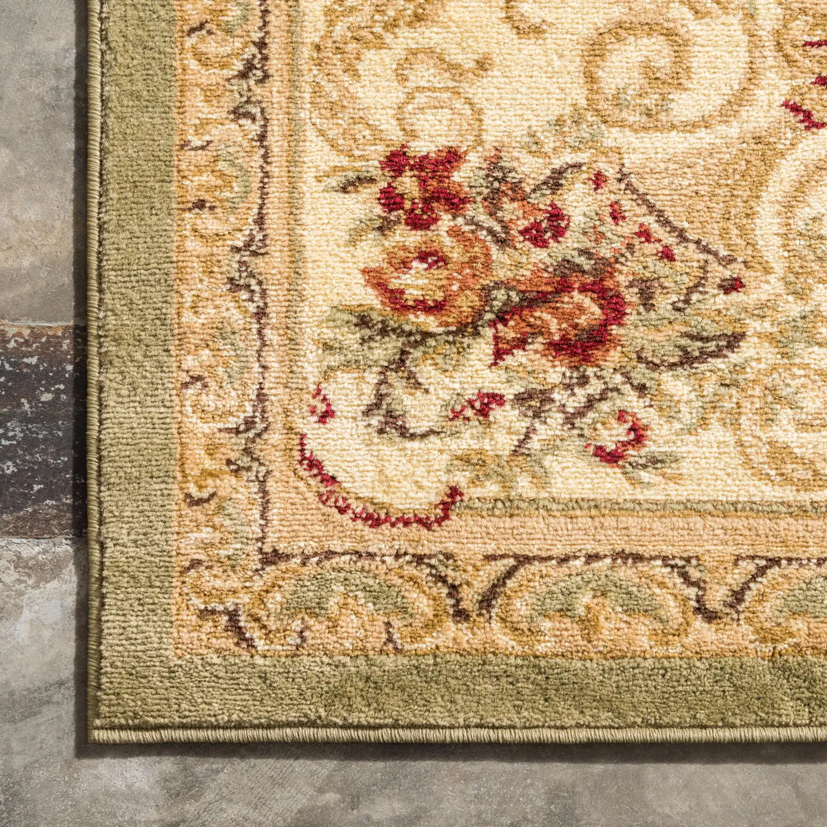 Rechteck Teppich Classic Aubusson in Grün von Hadorn™ - Lifestyle Image