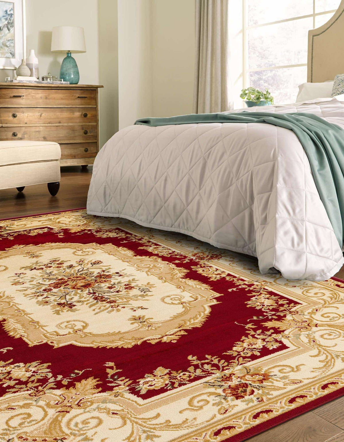 Rechteck Teppich Classic Aubusson in Rot von Hadorn™ - Lifestyle Image