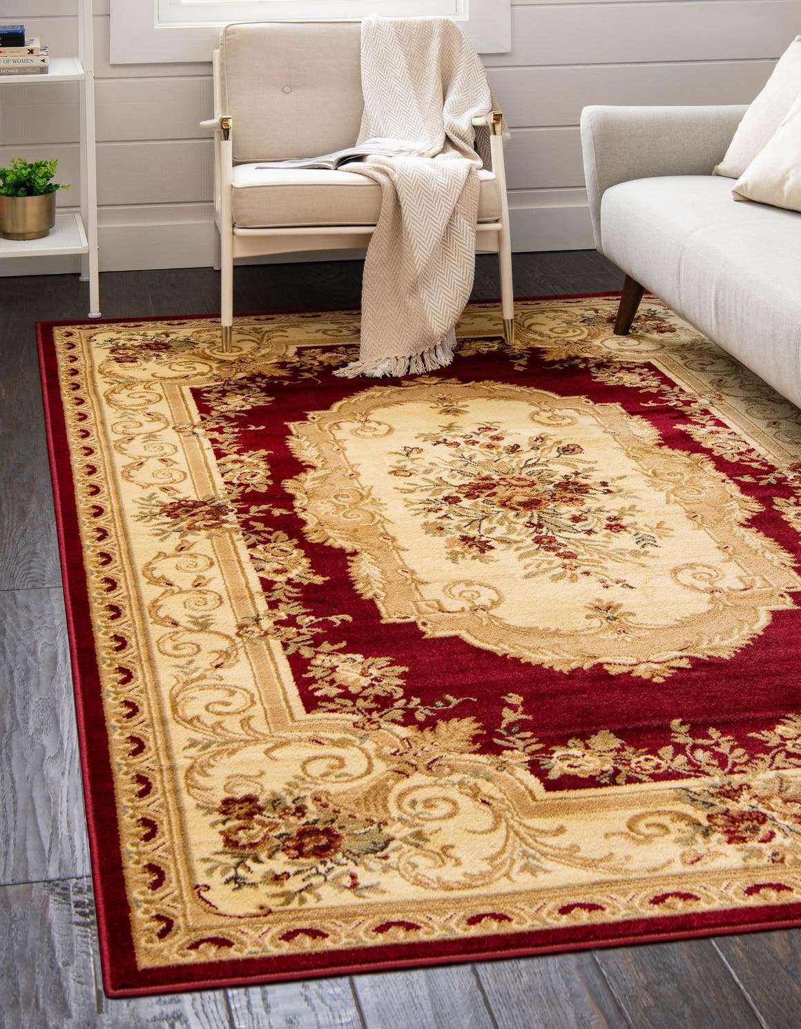 Rechteck Teppich Classic Aubusson in Rot von Hadorn™ - Lifestyle Image