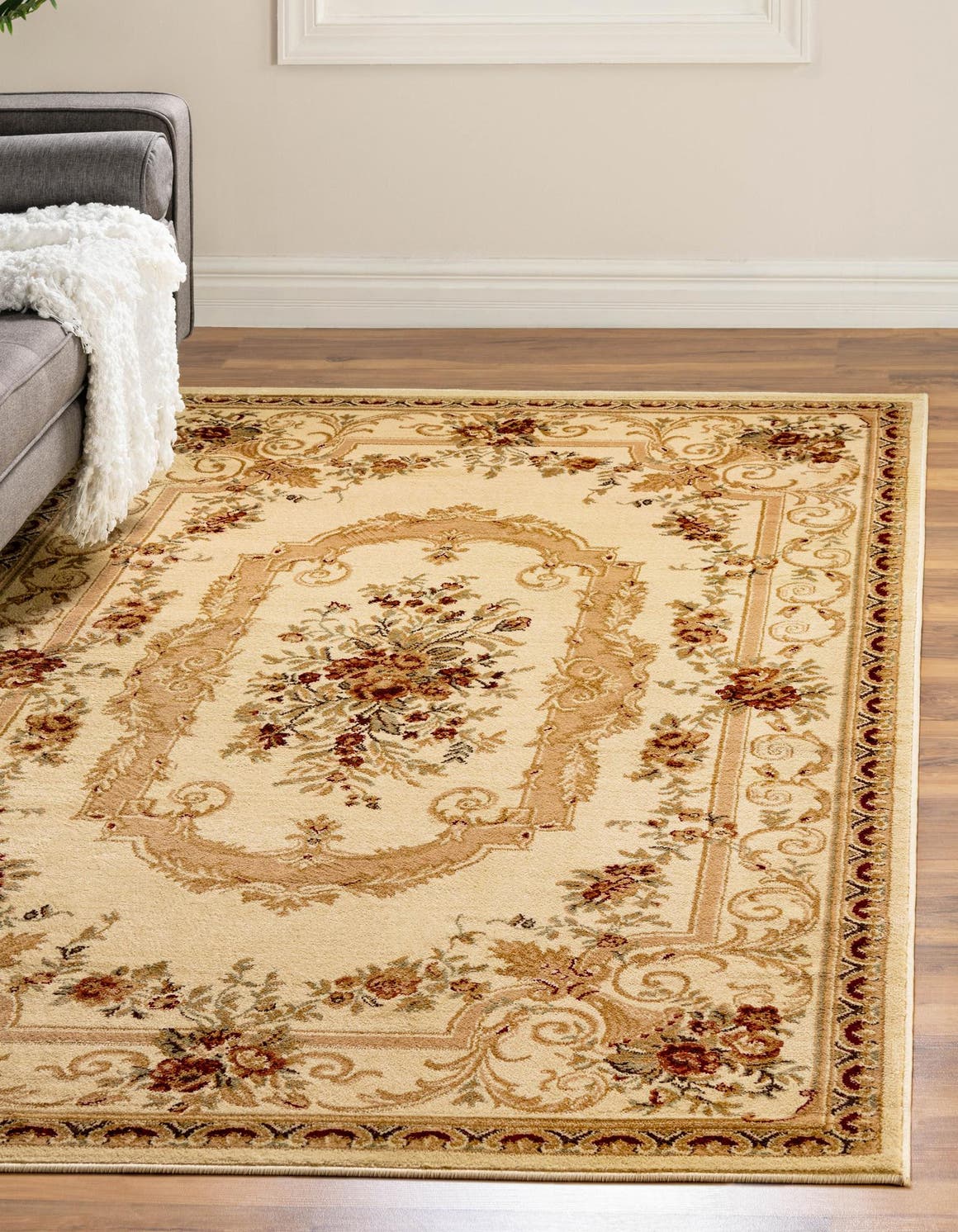 Rechteck Teppich Classic Aubusson in Creme von Hadorn™ - Lifestyle Image