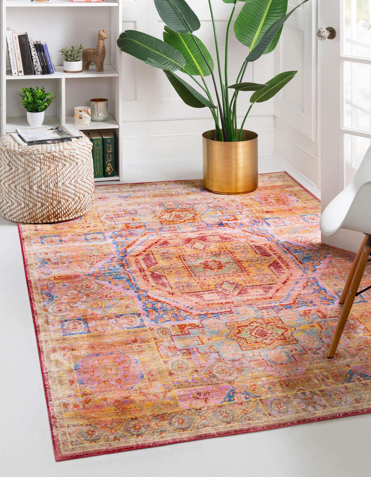 Rechteck Teppich Aqua in Rosa von Hadorn™ - Lifestyle Image