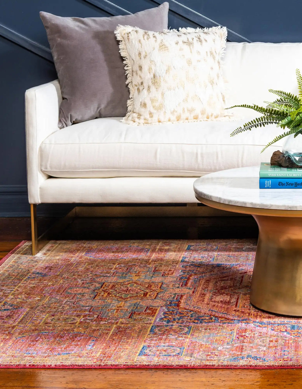 Rechteck Teppich Aqua in Rosa von Hadorn™ - Lifestyle Image