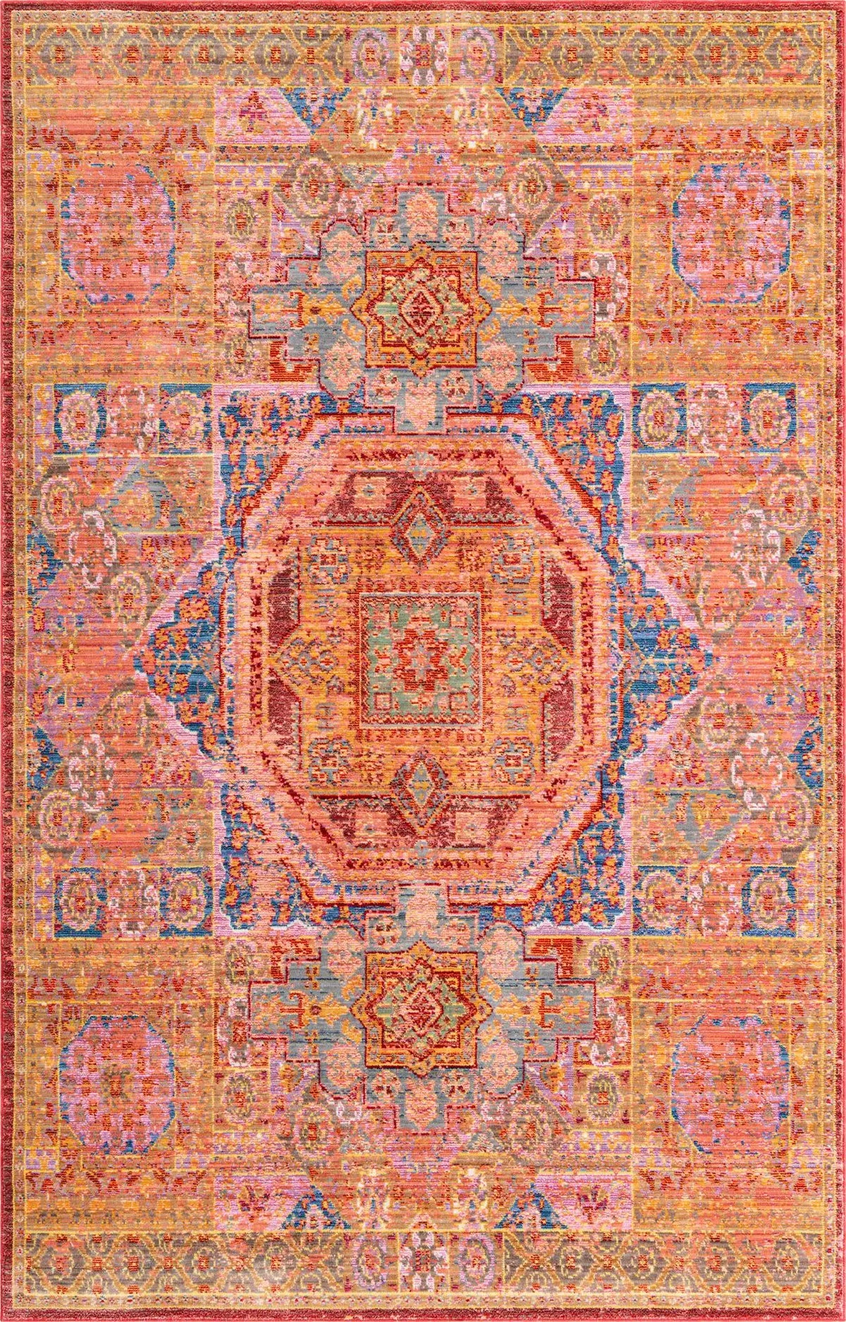 Rechteck Teppich Aqua in Rosa von Hadorn™ - Lifestyle Image