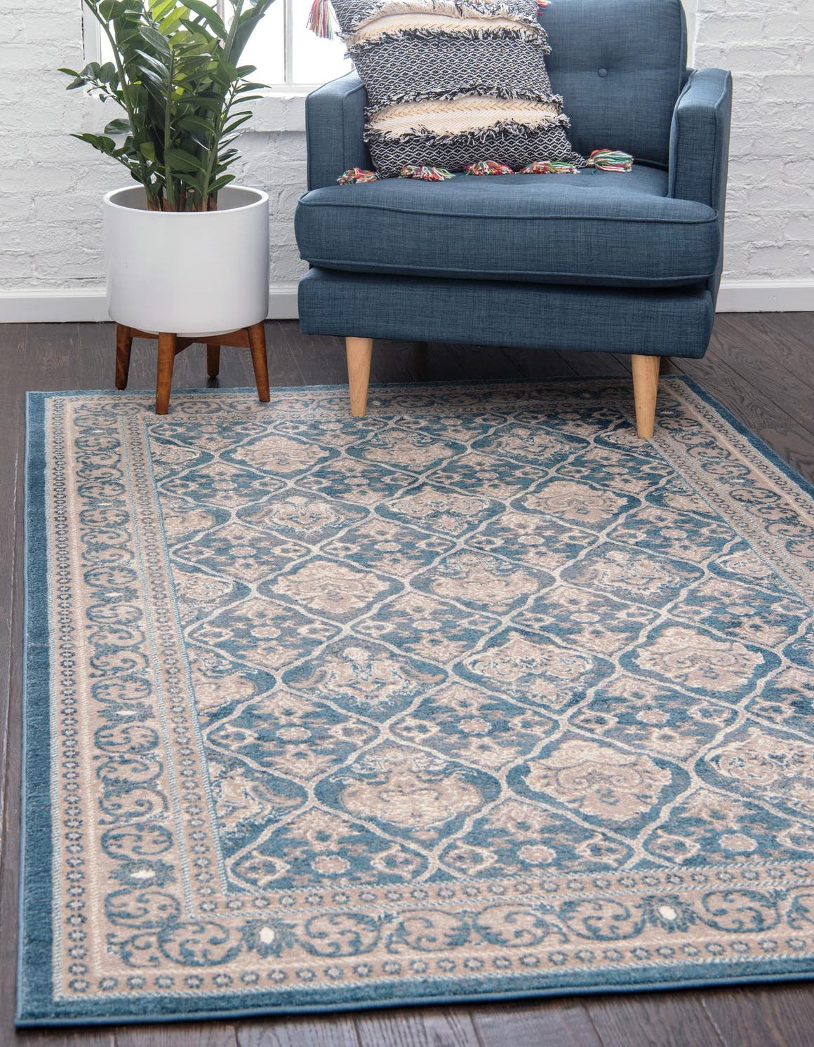Rechteck Teppich Vienna in Hellblau von Hadorn™ - Lifestyle Image