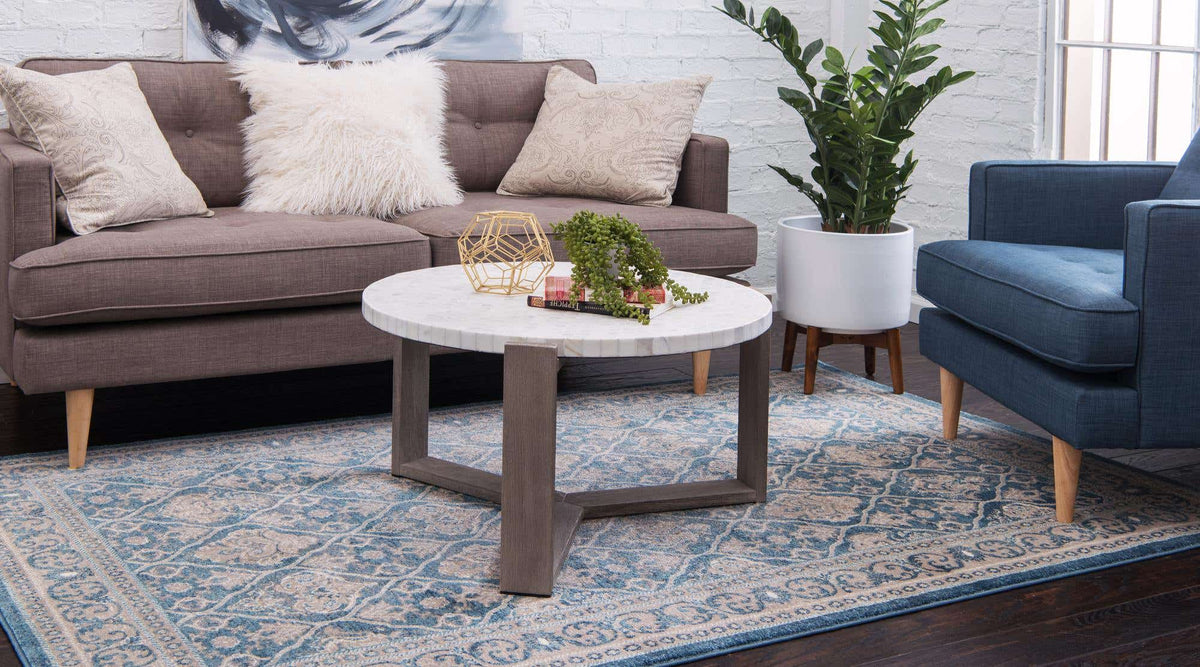 Rechteck Teppich Vienna in Hellblau von Hadorn™ - Lifestyle Image