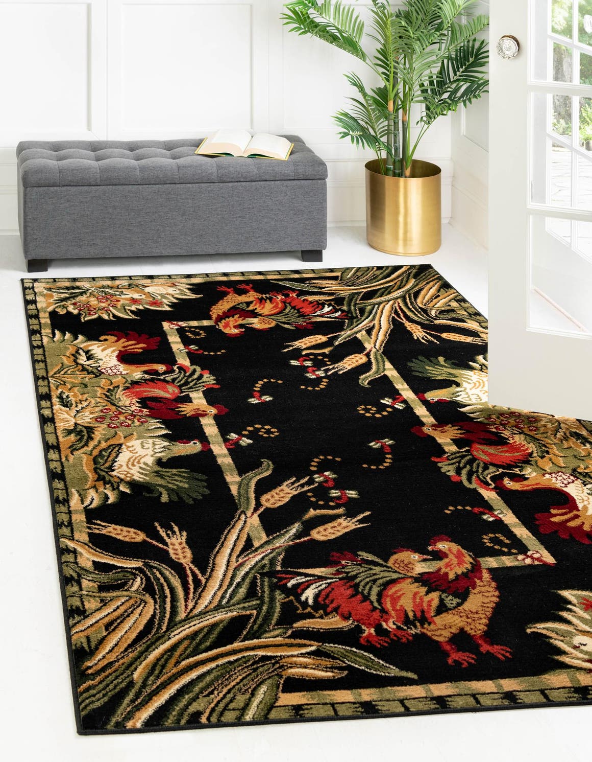 Rechteck Teppich Country in Schwarz von Hadorn™ - Lifestyle Image