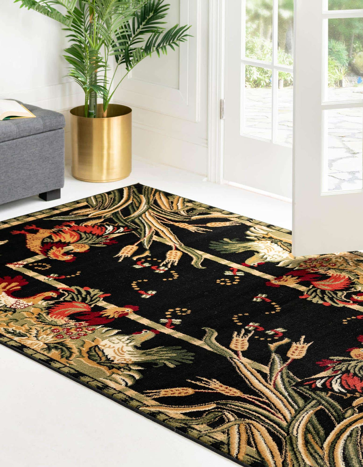 Rechteck Teppich Country in Schwarz von Hadorn™ - Lifestyle Image