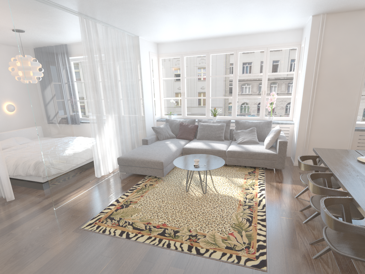 Rechteck Teppich Safari in Creme von Hadorn™ - Lifestyle Image