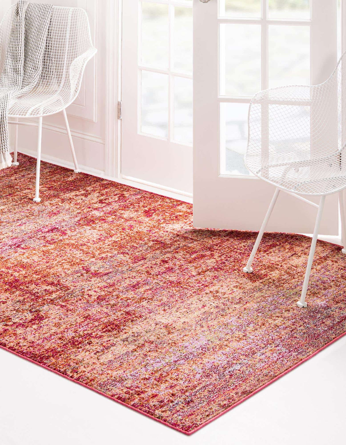 Rechteck Teppich Aqua in Rot von Hadorn™ - Lifestyle Image