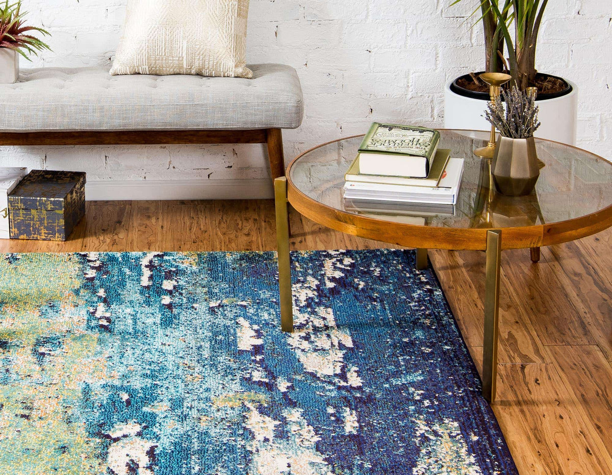 Rechteck Teppich Casablanca in Blau von Hadorn™ - Lifestyle Image