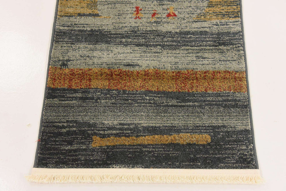 Läufer Teppich Kashkuli Gabbeh in Blau von Hadorn™ - Lifestyle Image