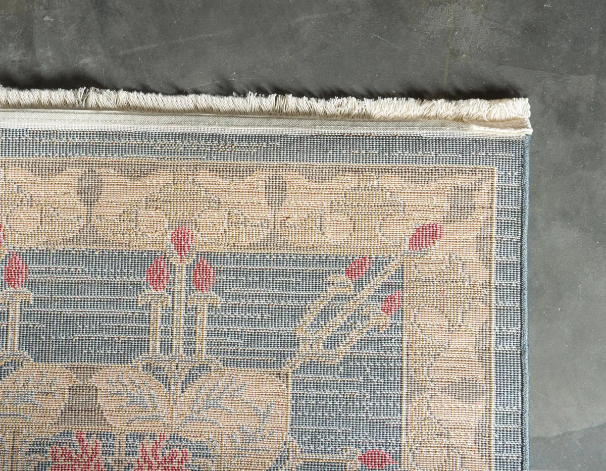 Quadratisch Teppich Kensington in Blau von Hadorn™ - Lifestyle Image