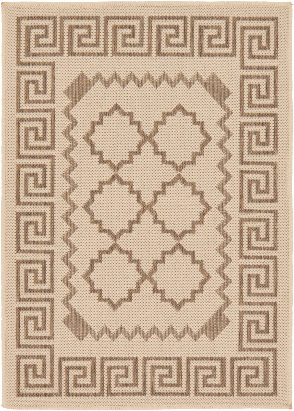 Rechteck Outdoor Teppich Outdoor Trellis in Beige von Hadorn™ - Lifestyle Image