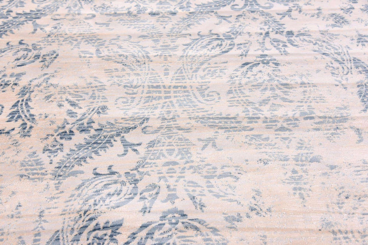 Rund Teppich Restoration in Blau von Hadorn™ - Lifestyle Image