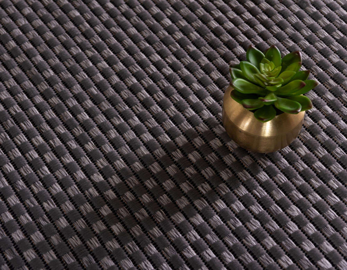 Rechteck Outdoor Teppich Outdoor Border in Grau von Hadorn™ - Lifestyle Image
