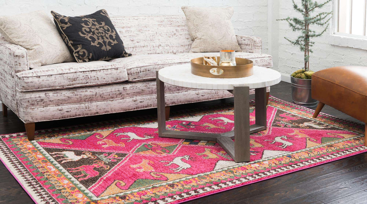 Rechteck Teppich Santa Fe in Rosa von Hadorn™ - Lifestyle Image