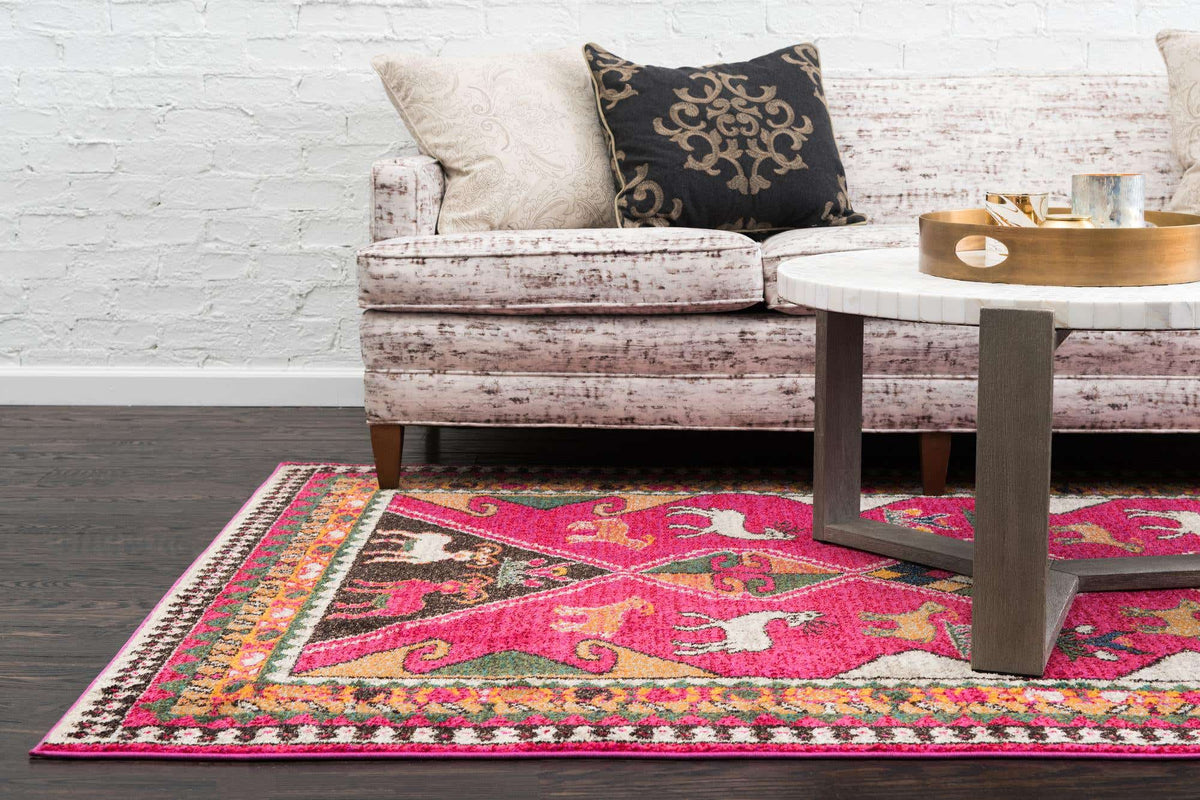 Rechteck Teppich Santa Fe in Rosa von Hadorn™ - Lifestyle Image