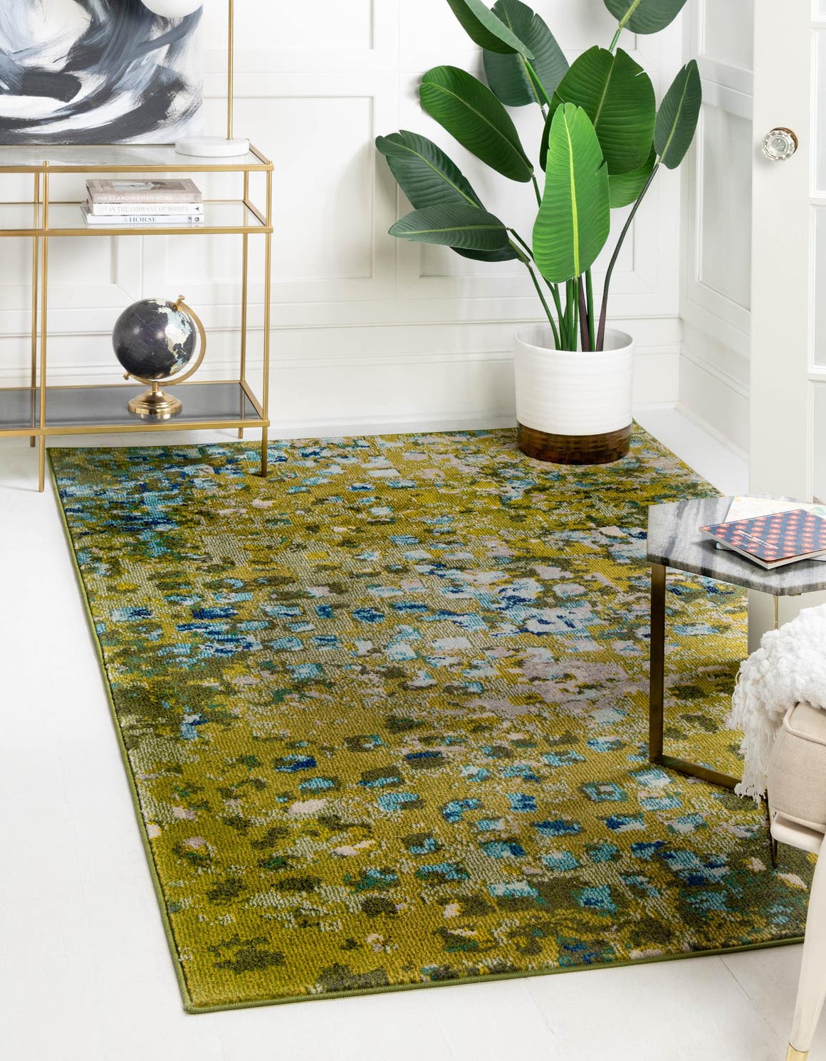 Rechteck Teppich Barcelona in Grün von Hadorn™ - Lifestyle Image