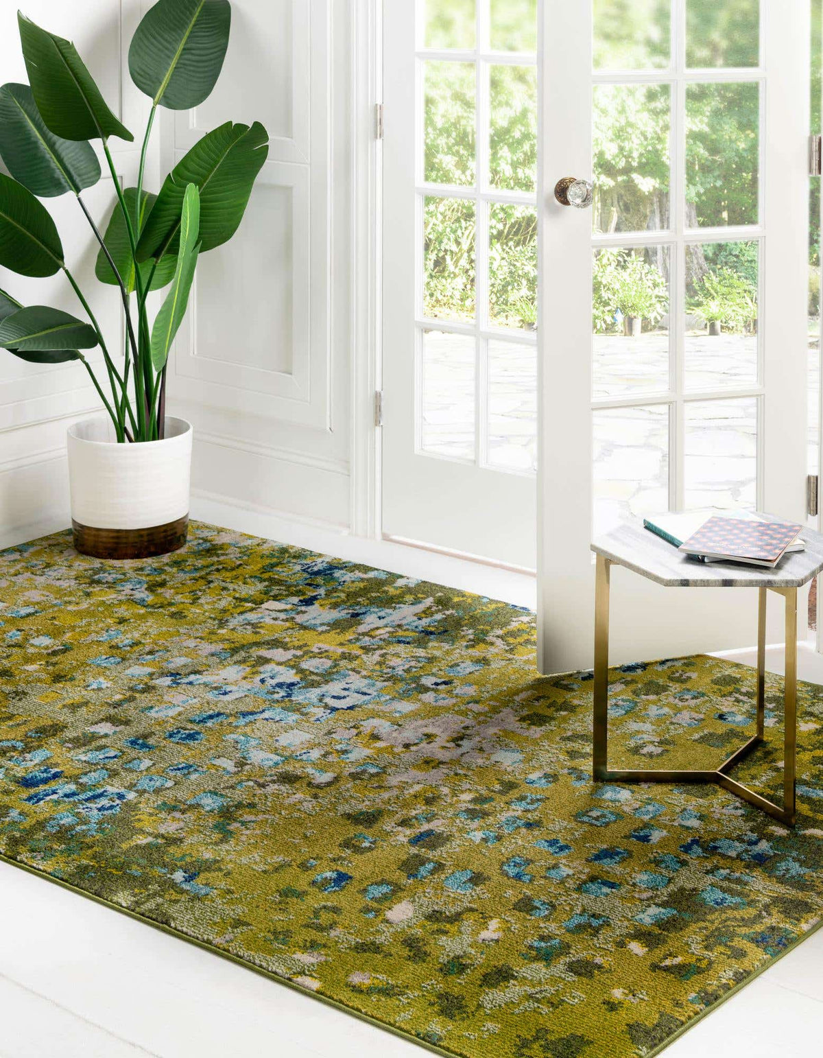 Rechteck Teppich Barcelona in Grün von Hadorn™ - Lifestyle Image