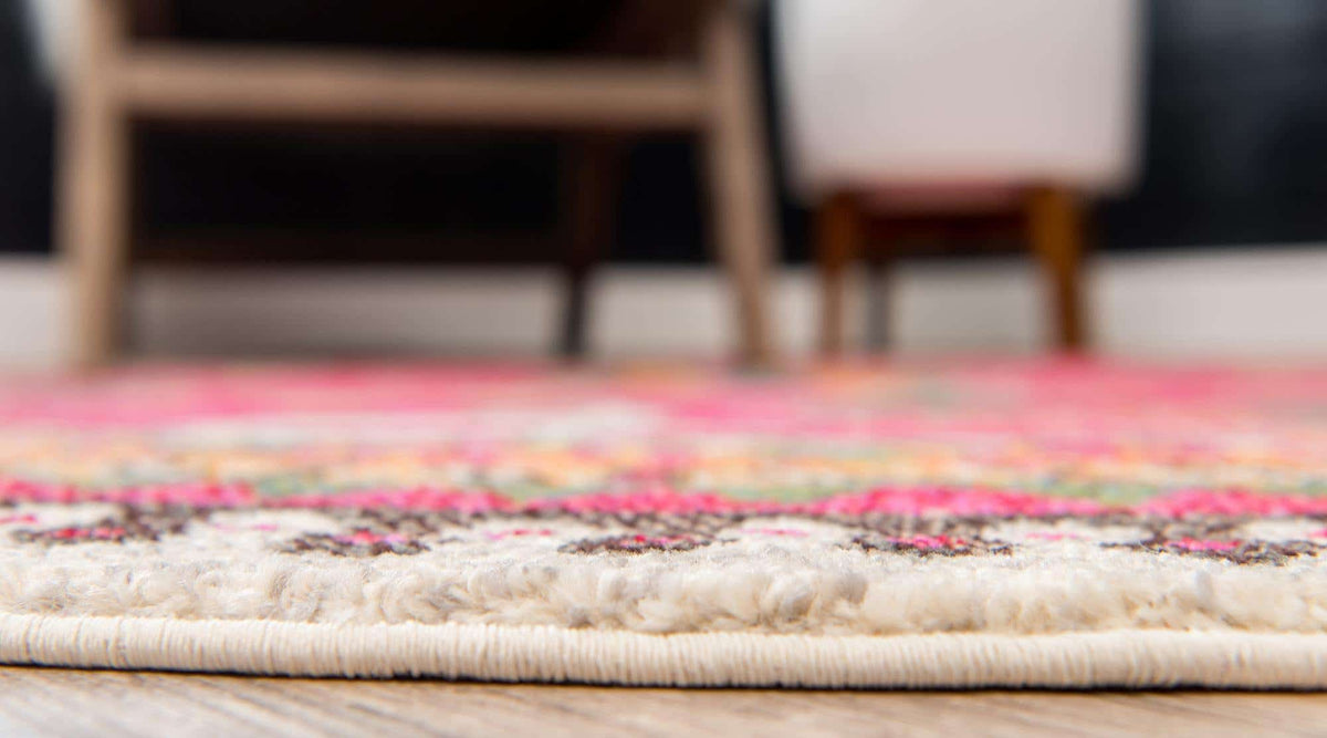 Rund Teppich Santa Fe in Rosa von Hadorn™ - Lifestyle Image