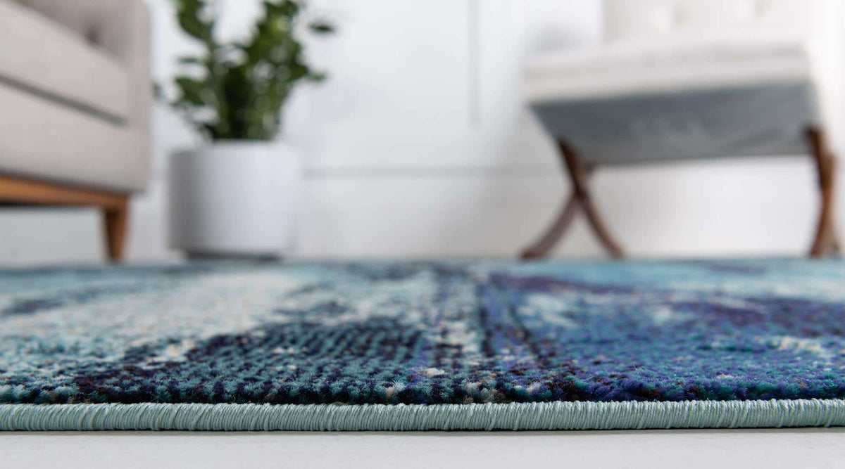 Rechteck Teppich Barcelona in Blau von Hadorn™ - Lifestyle Image