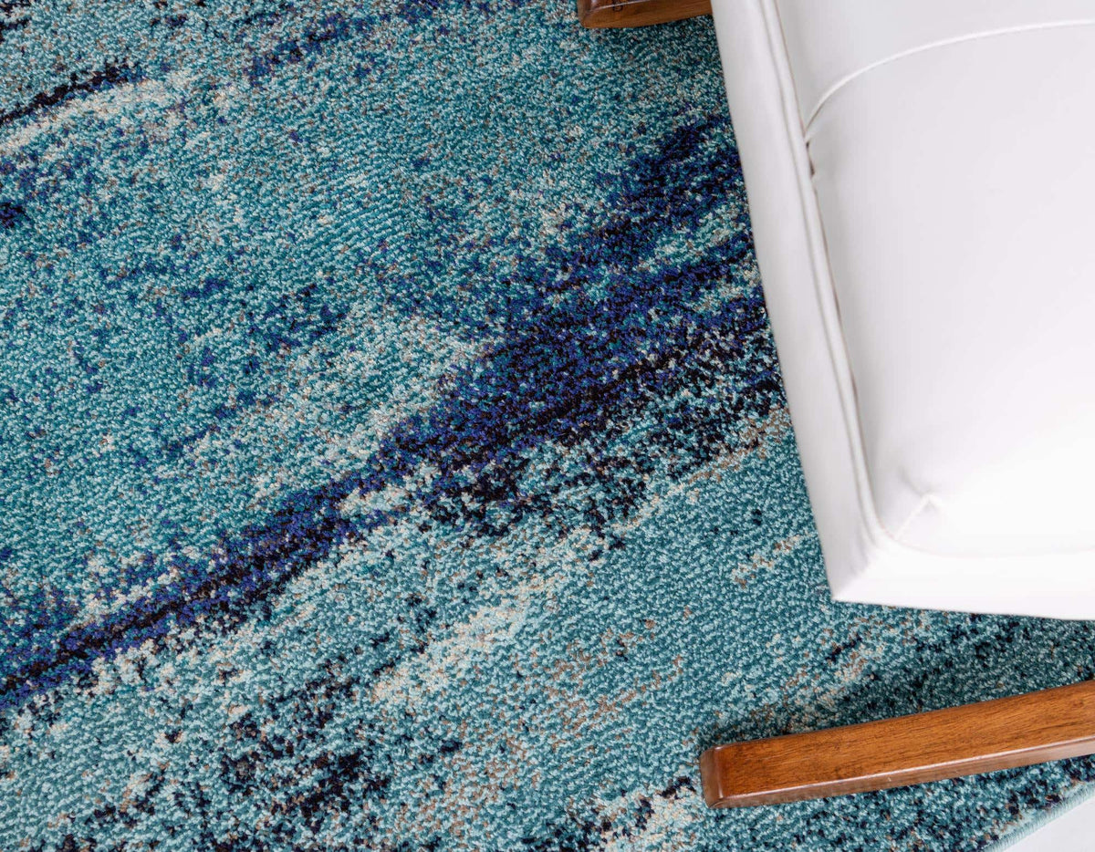 Rechteck Teppich Barcelona in Blau von Hadorn™ - Lifestyle Image