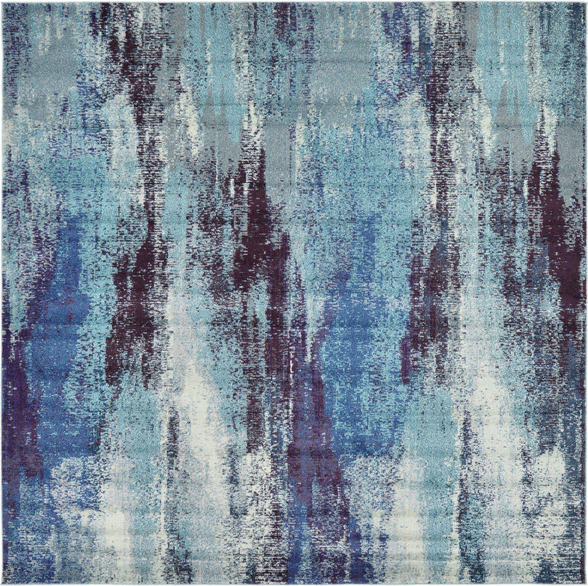Quadratisch Teppich Barcelona in Blau von Hadorn™ - Lifestyle Image