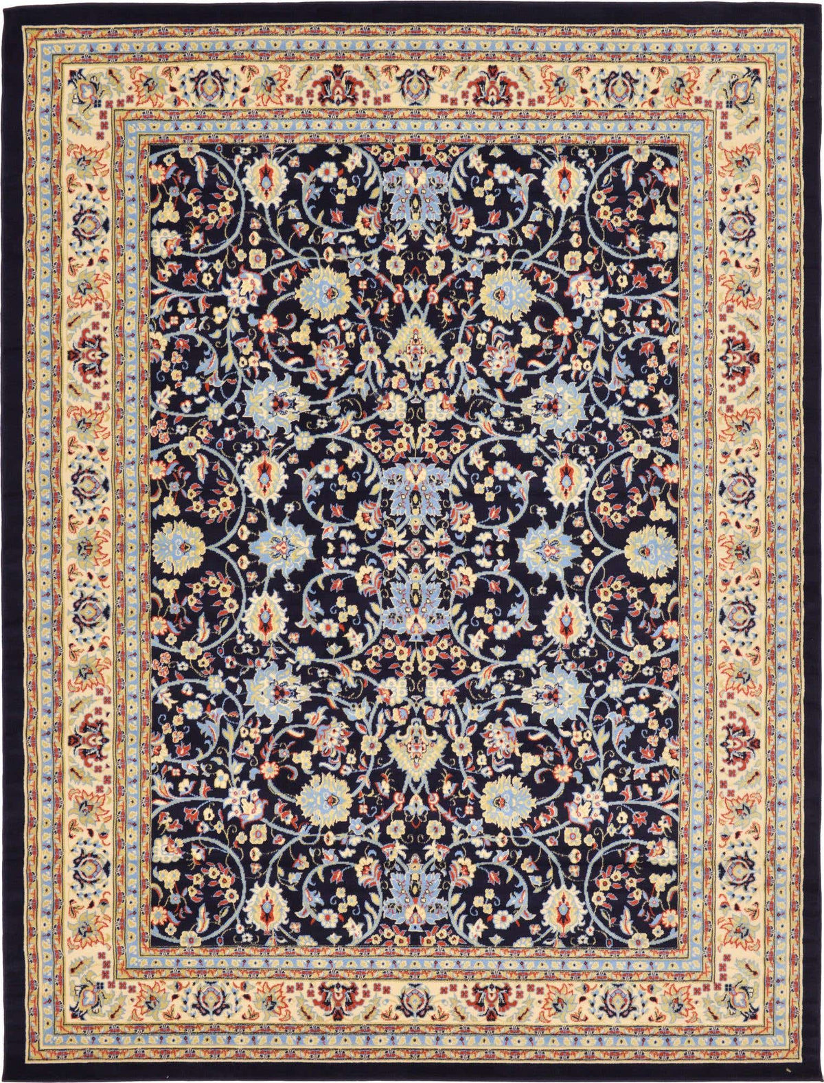 Rechteck Teppich Kashan Design in Blau von Hadorn™ - Lifestyle Image