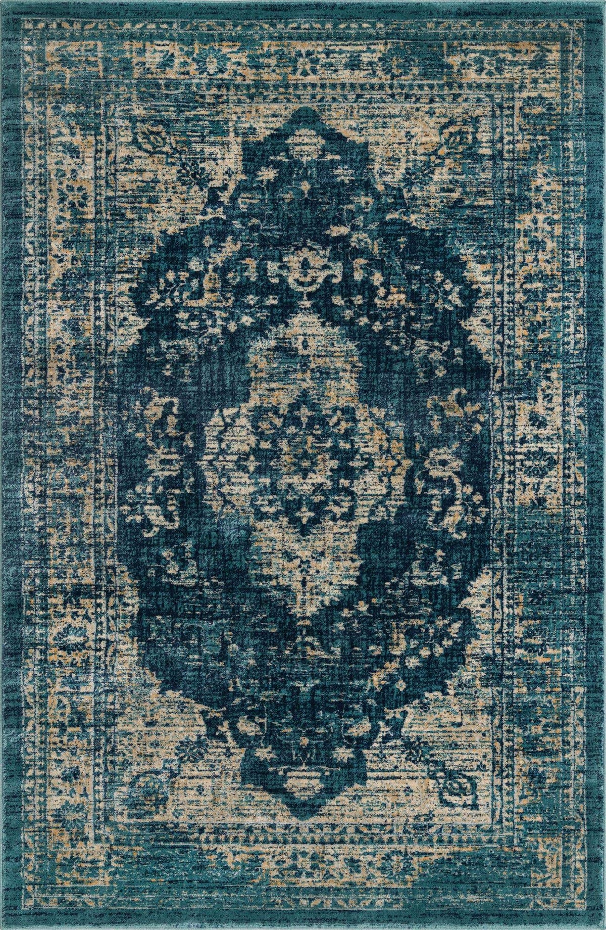 Rechteck Teppich Stockholm in Blau von Hadorn™ - Lifestyle Image