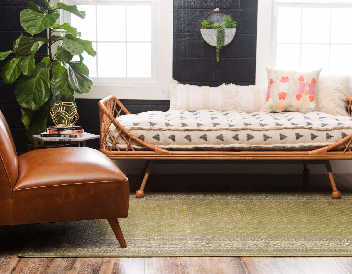 Rechteck Teppich Tribeca in Grün von Hadorn™ - Lifestyle Image