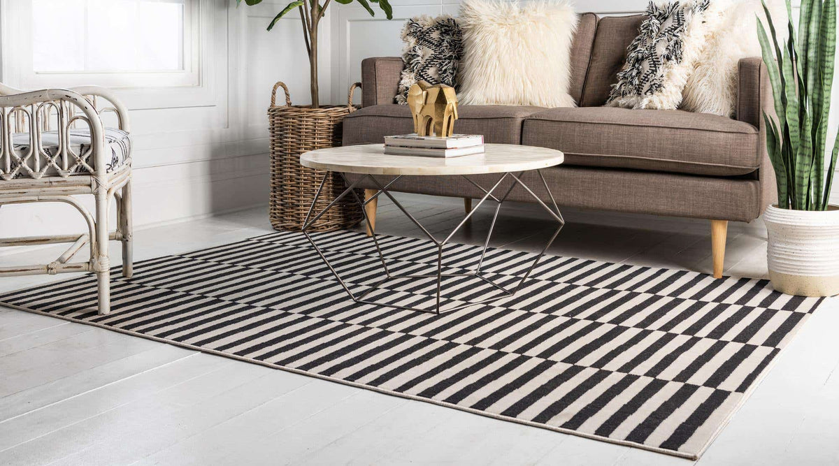 Rechteck Teppich Tribeca in Schwarz von Hadorn™ - Lifestyle Image