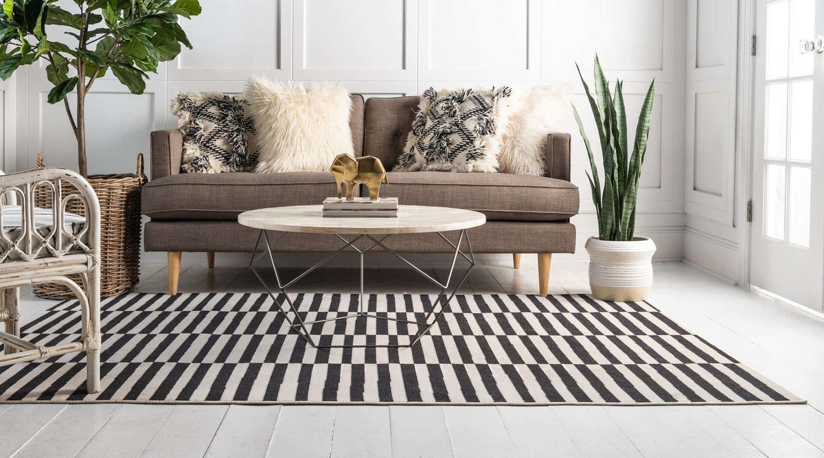 Rechteck Teppich Tribeca in Schwarz von Hadorn™ - Lifestyle Image