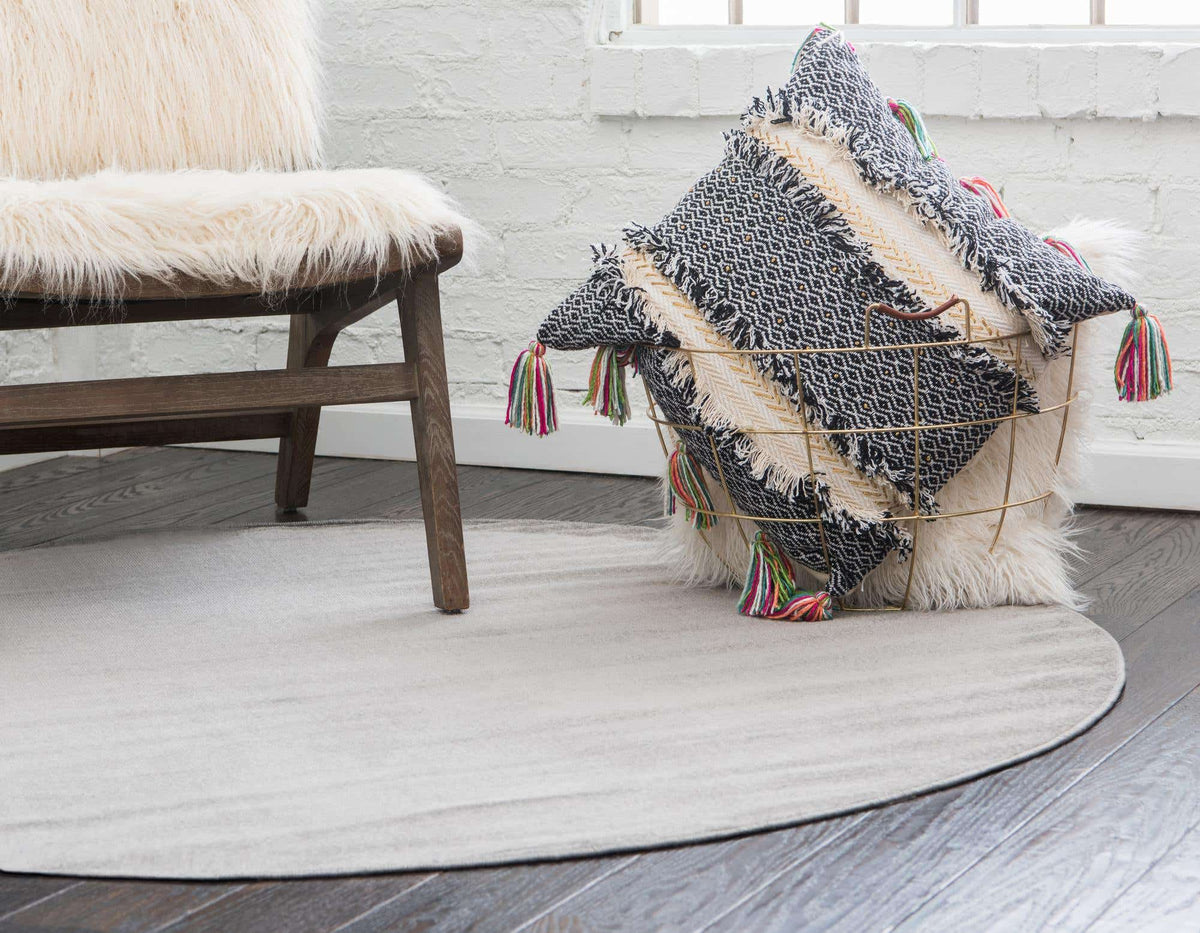 Rund Teppich Tribeca in Grau von Hadorn™ - Lifestyle Image