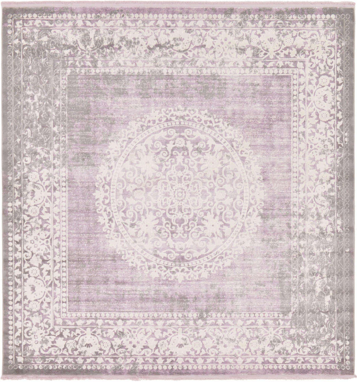 Quadratisch Teppich New Vintage in Lila von Hadorn™ - Lifestyle Image