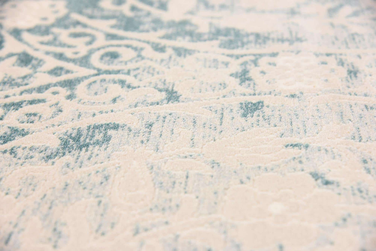 Quadratisch Teppich New Vintage in Hellblau von Hadorn™ - Lifestyle Image