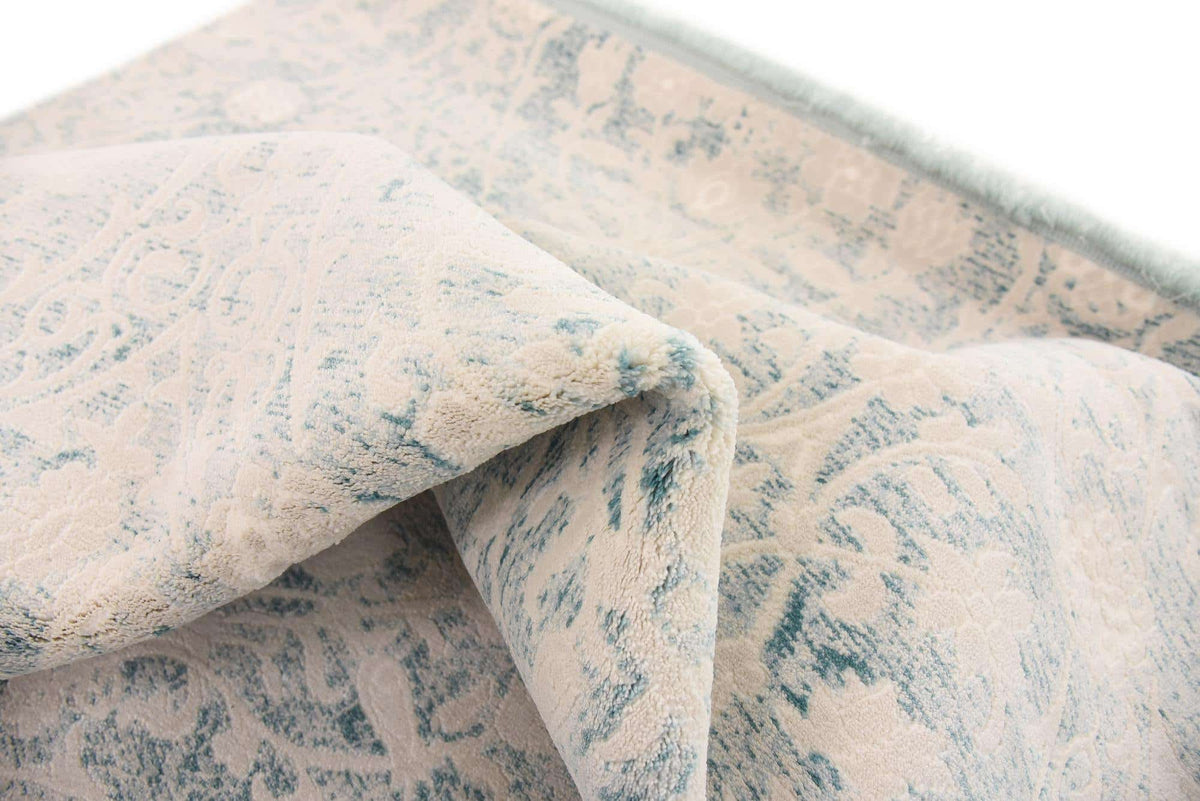 Quadratisch Teppich New Vintage in Hellblau von Hadorn™ - Lifestyle Image