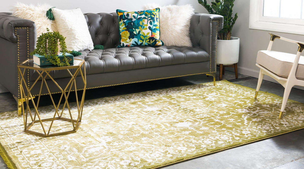 Rechteck Teppich New Vintage in Hellgrün von Hadorn™ - Lifestyle Image