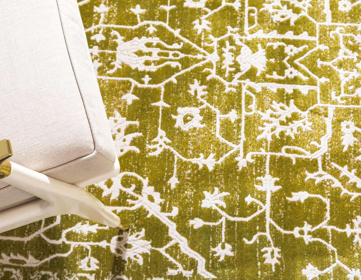 Rechteck Teppich New Vintage in Hellgrün von Hadorn™ - Lifestyle Image
