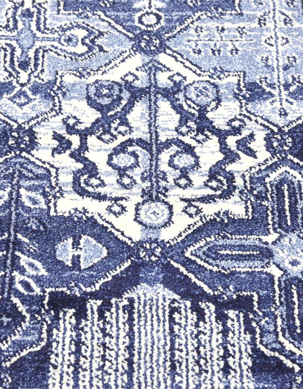 Rund Teppich Vista in Blau von Hadorn™ - Lifestyle Image