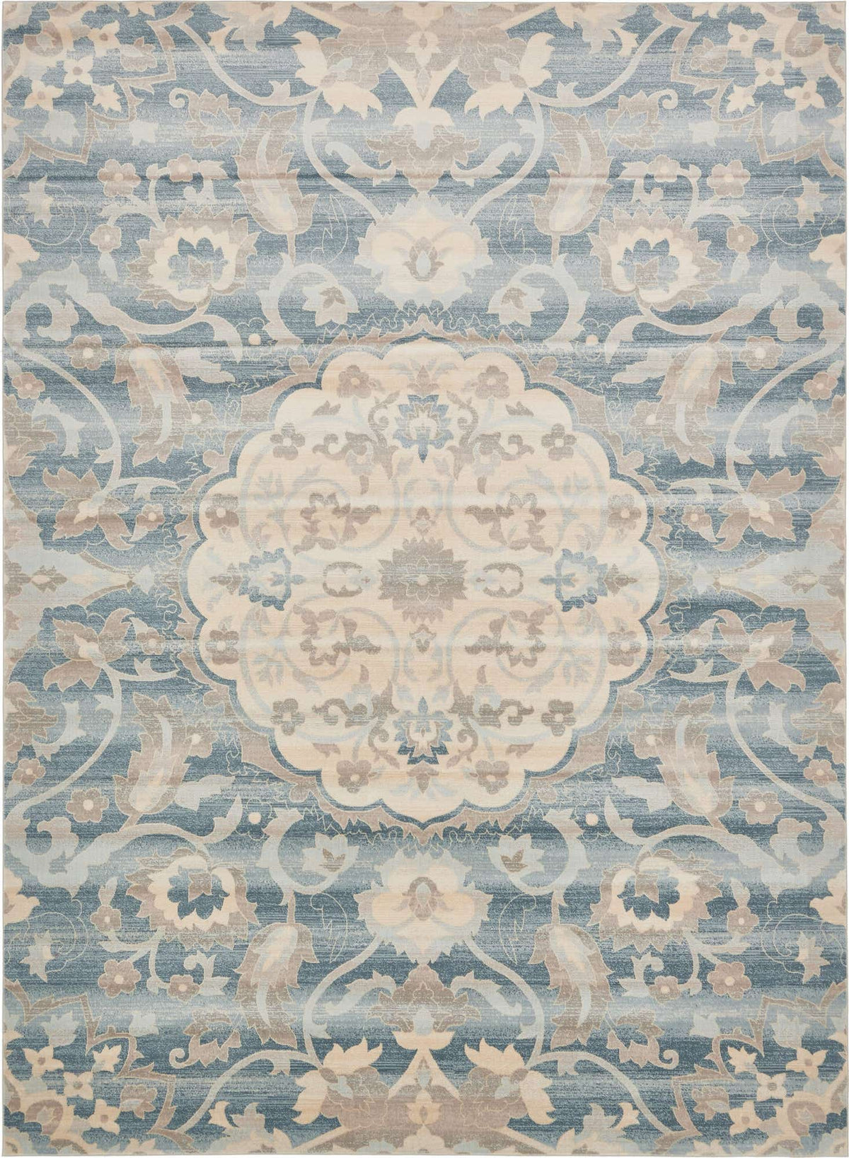 Rechteck Teppich Restoration in Blau von Hadorn™ - Lifestyle Image