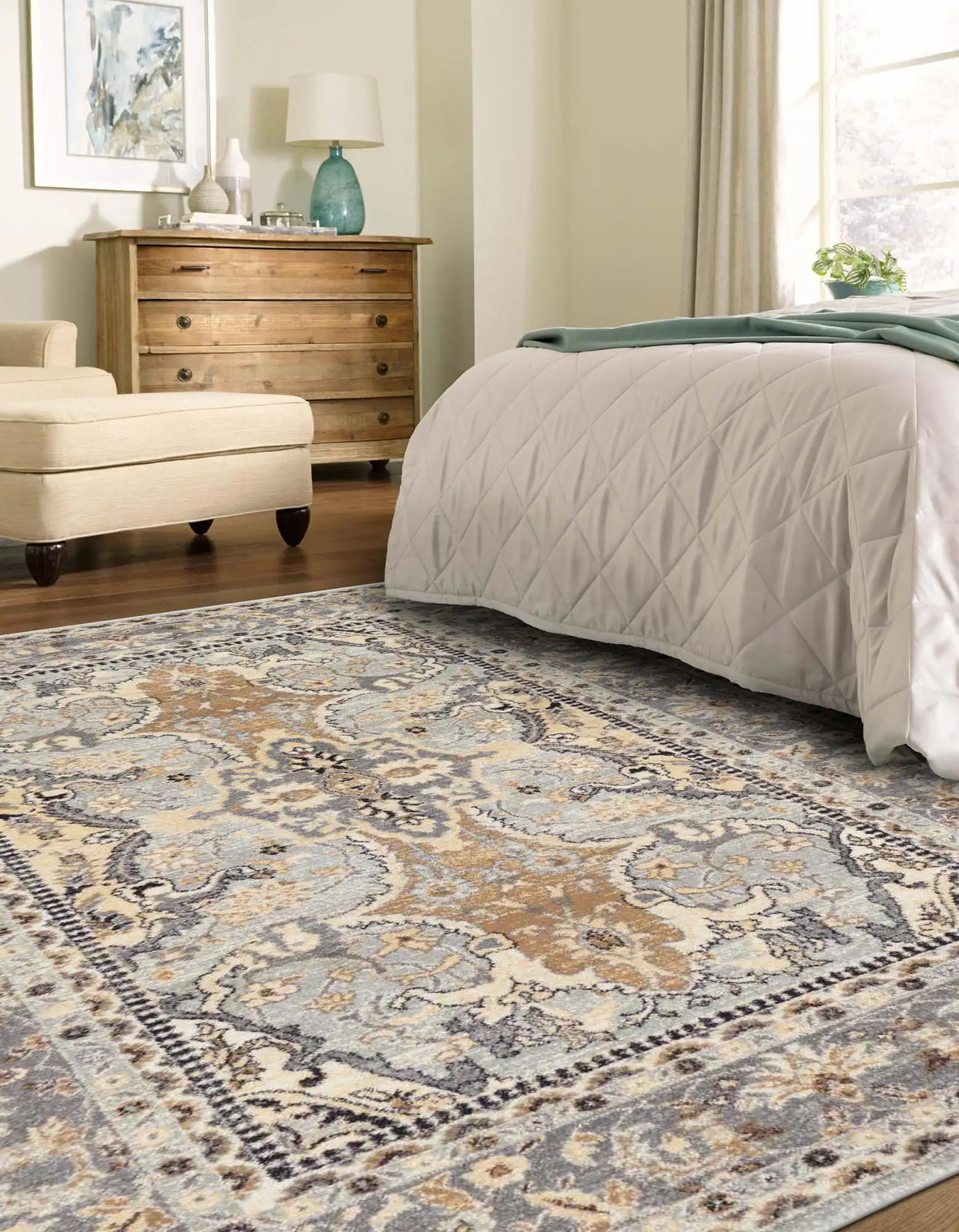 Rechteck Teppich Heritage in Weiss von Hadorn™ - Lifestyle Image