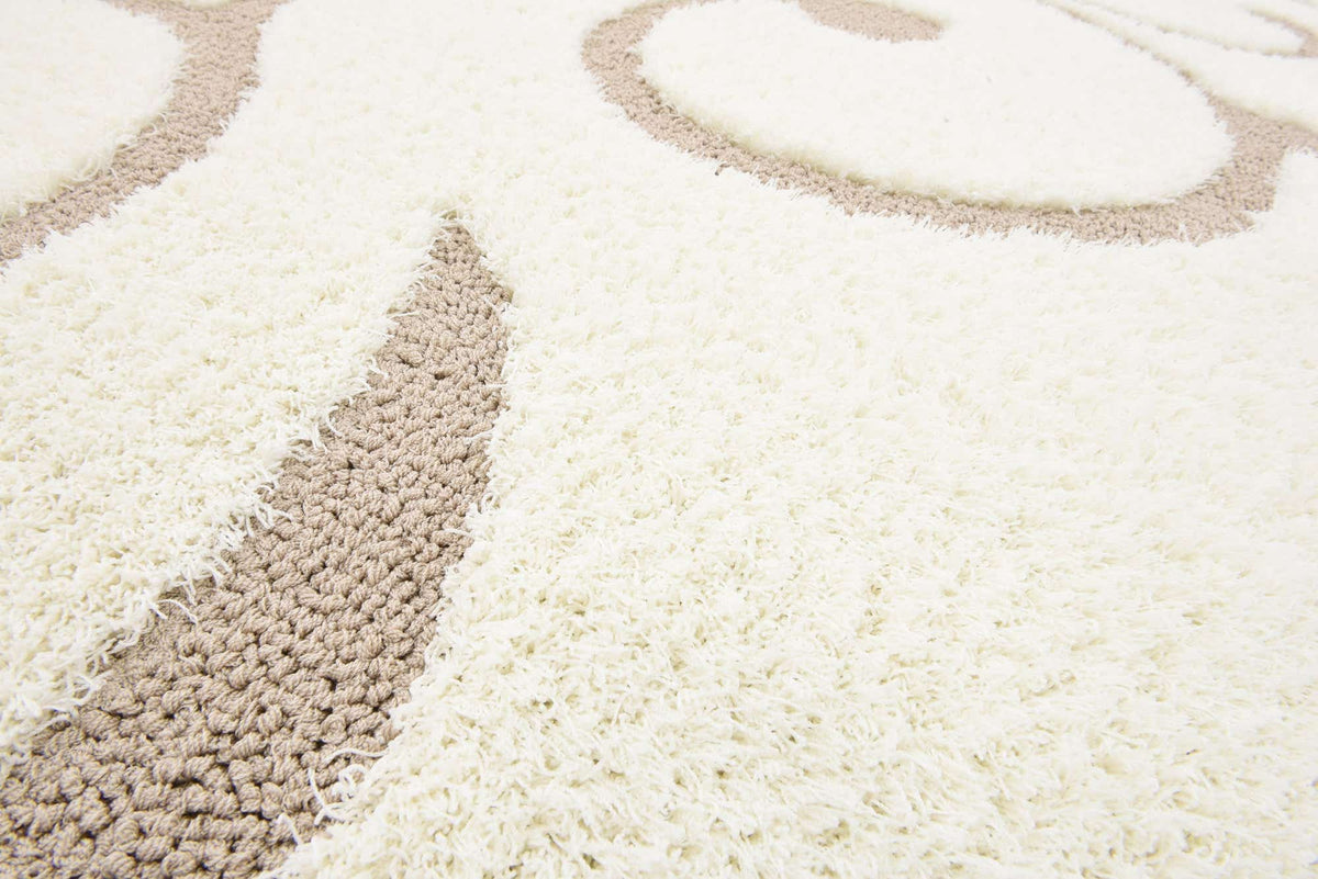 Rechteck Hochflorteppich Floral Shag in Beige von Hadorn™ - Lifestyle Image