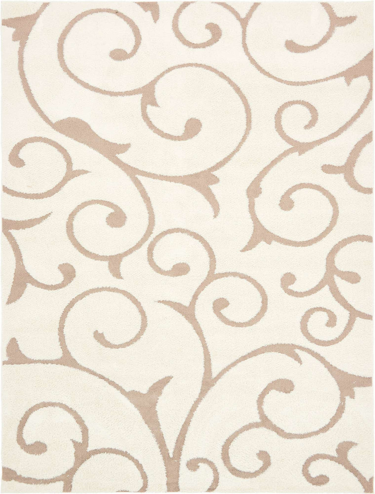 Rechteck Hochflorteppich Floral Shag in Beige von Hadorn™ - Lifestyle Image