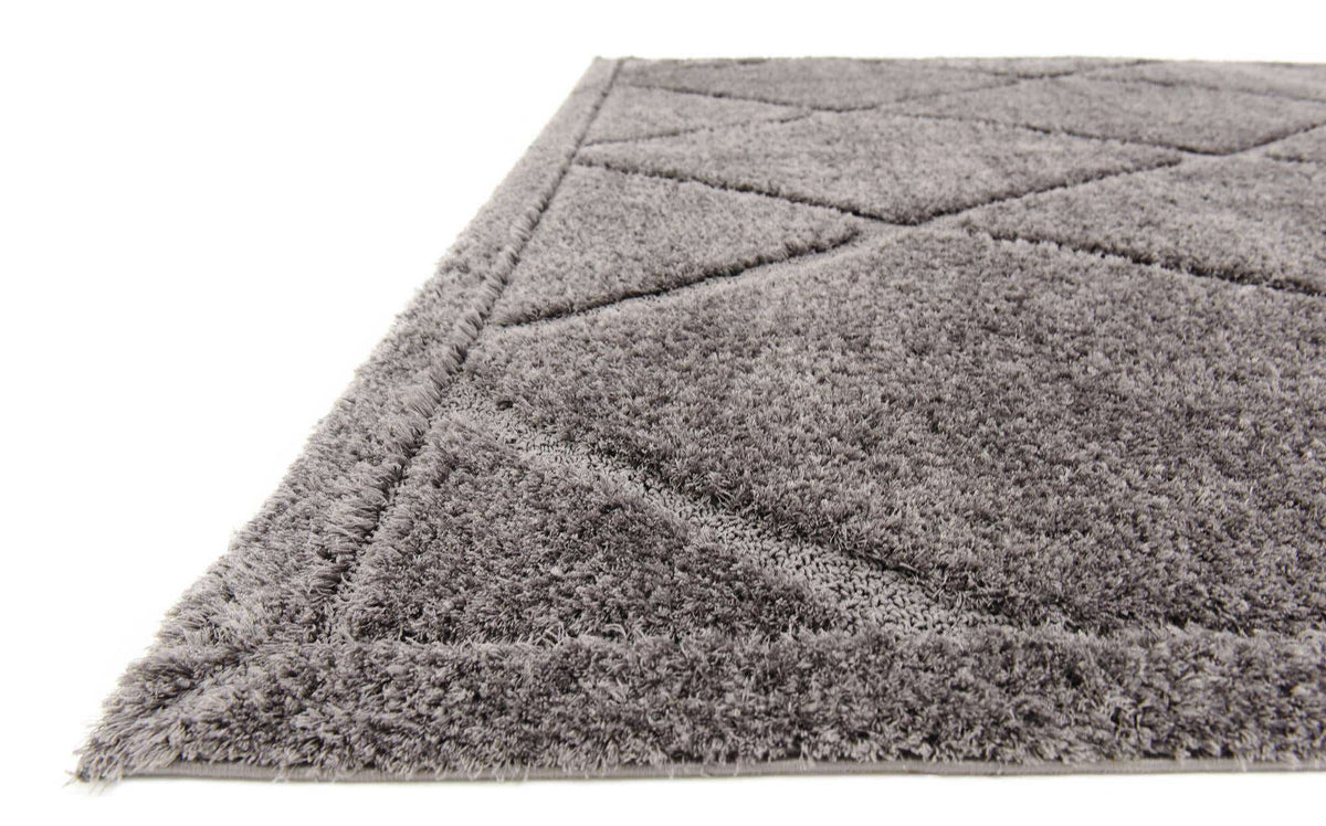 Rechteck Hochflorteppich Trellis Shag in Dunkelgrau von Hadorn™ - Lifestyle Image