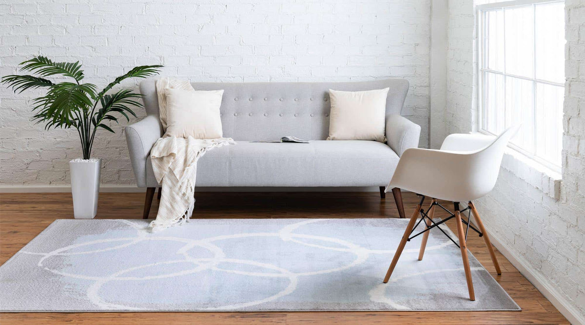 Rechteck Teppich Metropolis in Hellblau von Hadorn™ - Lifestyle Image