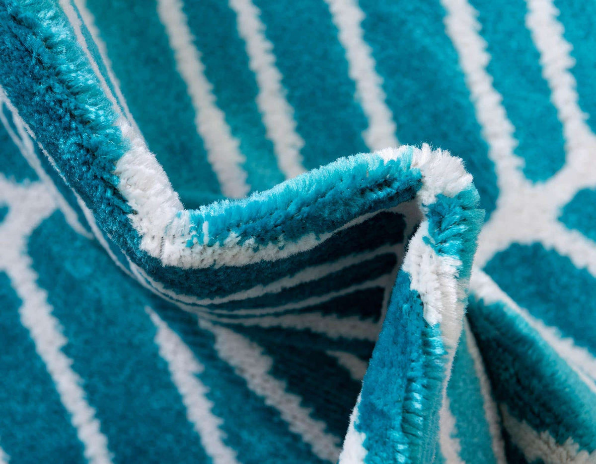 Rechteck Teppich Metropolis in Türkis von Hadorn™ - Lifestyle Image
