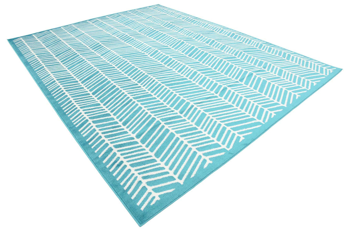 Rechteck Teppich Metropolis in Türkis von Hadorn™ - Lifestyle Image