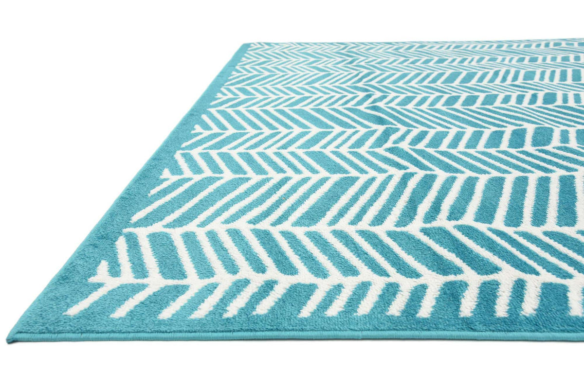 Rechteck Teppich Metropolis in Türkis von Hadorn™ - Lifestyle Image